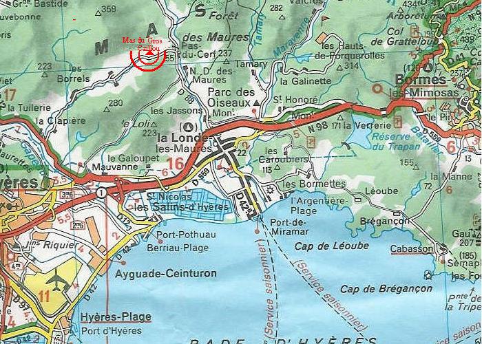  Carte de situation du Mas du Gros Caillou